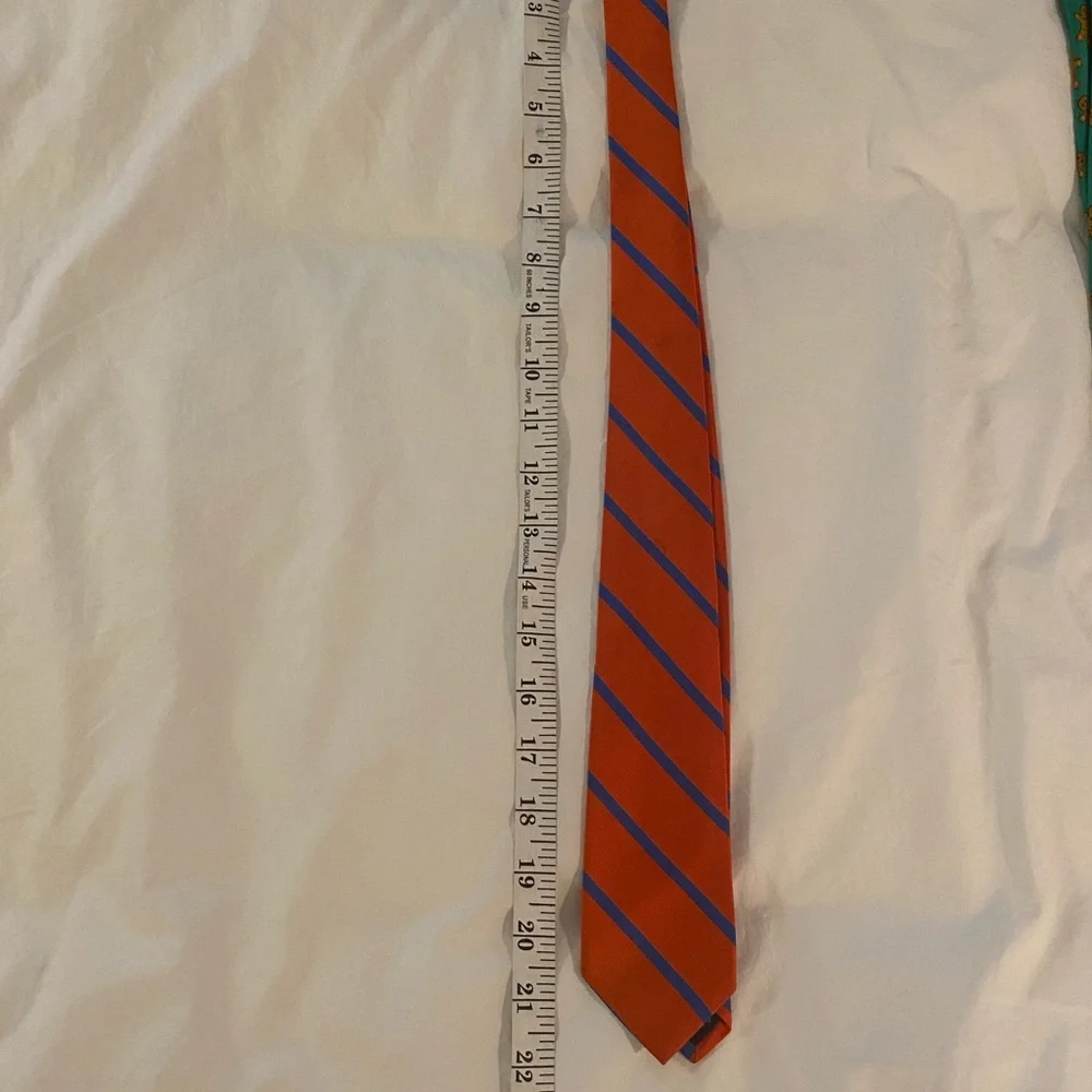 Boys orange striped tie